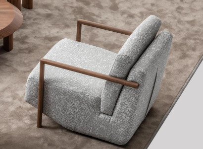 Sessel Grau Wohnzimmer Möbel Design Modern Luxus Einsitzer Club Relax